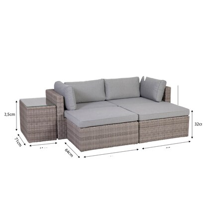 Artikelbild 2 für greemotion Loungegruppe Palma grau Kunststoff, Metall, 13-teilig, Artikelnummer 422731