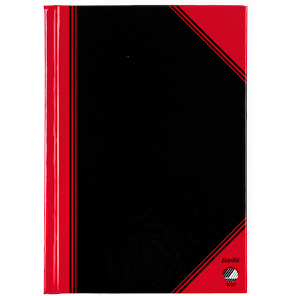 Artikelbild 2 für Bantex Notizbuch Chinakladde DIN A6 blanko, schwarz/rot Hardcover 192 Seiten, 1 St., Artikelnummer 429617