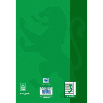 Artikelbild 5 für OXFORD Schulheft Lineatur 3R liniert DIN A4 Außenrand, 16 Blatt, 1 St., Artikelnummer 759664