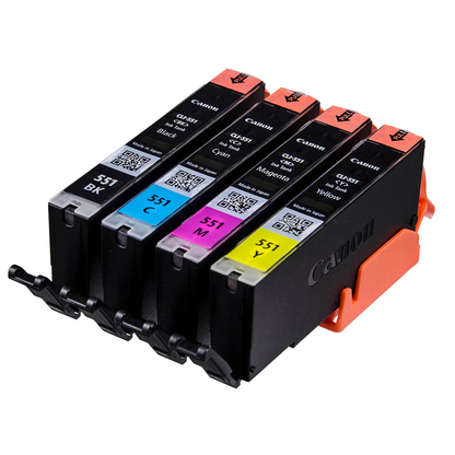 Artikelbild 3 für Canon CLI-551 BK/C/M/Y schwarz, cyan, magenta, gelb Druckerpatronen, 4er-Set, Artikelnummer 207437