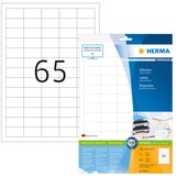 Artikelbild 1 für HERMA Etiketten 8629 weiß 38,1 x 21,2 mm, 10 Blatt, Artikelnummer 517771