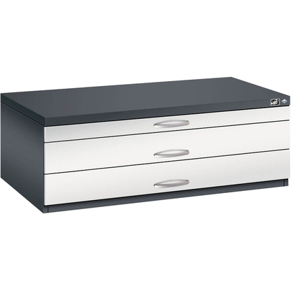 Artikelbild 4 für CP 7100 Planschrank schwarzgrau, lichtgrau 3 Schubladen 110,0 x 76,5 x 42,0 cm, 1 St., Artikelnummer 682380