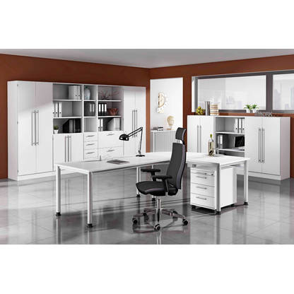 Artikelbild 4 für HAMMERBACHER Verbindungsplatte Orbis weiß, dreieckig abgerundet 80,0 x 80,0 x 2,5 cm, Artikelnummer 648263