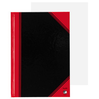 Artikelbild 2 für Bantex Notizbuch Chinakladde DIN A5 blanko, schwarz/rot Hardcover 192 Seiten, 1 St., Artikelnummer 429629