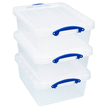 Artikelbild 2 für Really Useful Box Aufbewahrungsboxen 3x 23,5 l transparent 50,0 x 39,5 x 19,5 cm, 3 St., Artikelnummer 882351