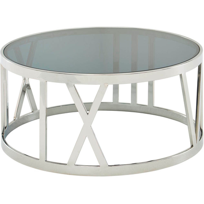 Artikelbild für WOHNLING Couchtisch rund Glas silber 60,0 x 60,0 x 30,0 cm, 1 St., Artikelnummer 166359