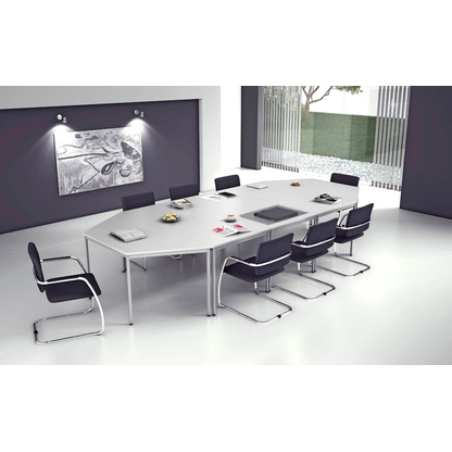 Artikelbild 6 für HAMMERBACHER Mehrzwecktisch lichtgrau rechteckig, Vierkantrohr grau, 160,0 x 80,0 x 72,0 cm, Artikelnummer 528869