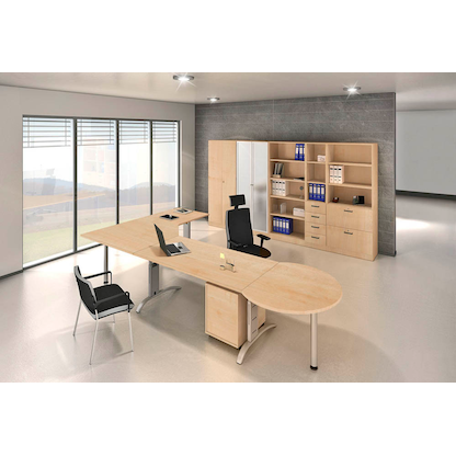 Artikelbild 4 für HAMMERBACHER 6100G SG Vitrine ahorn 4 Fachböden, Artikelnummer 866931