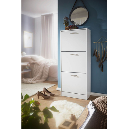 Artikelbild 4 für WOHNLING Schuhschrank, WL5.035 weiß 3 Fachböden 50,0 x 24,0 x 125,0 cm, Artikelnummer 905731