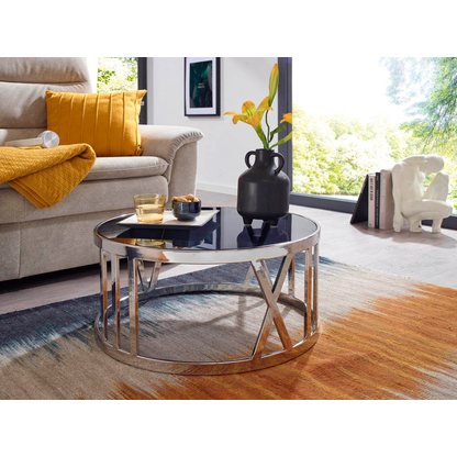 Artikelbild 3 für WOHNLING Couchtisch rund Glas silber 60,0 x 60,0 x 30,0 cm, 1 St., Artikelnummer 166359