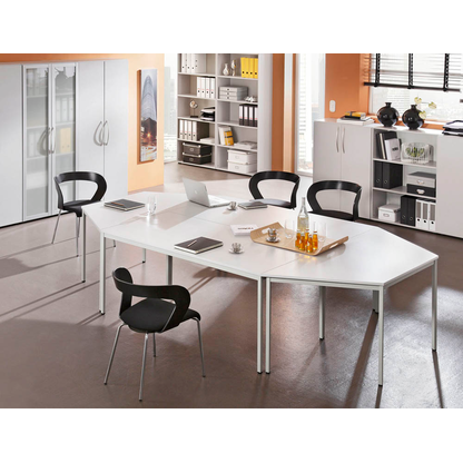 Artikelbild 4 für HAMMERBACHER Mehrzwecktisch lichtgrau rechteckig, Vierkantrohr grau, 160,0 x 80,0 x 72,0 cm, Artikelnummer 528869