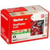 Artikelbild 1 für fischer DuoPower 6x30 2K 535453 Universaldübel Ø 6 mm x 30 mm, 100 St., Artikelnummer 479739