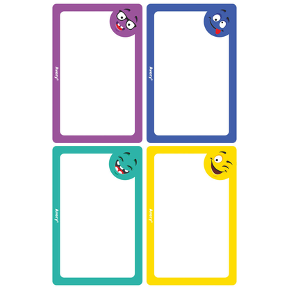 Artikelbild 3 für AVERY Zweckform Schuletiketten Gesichter, farblich sortiert, 8 Etiketten, Artikelnummer 588317