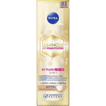 Artikelbild 3 für NIVEA LUMINOUS630® 3in1 MITTEL Gesichtsfluid 40,0 ml, Artikelnummer 579908