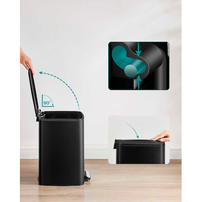 Artikelbild 3 für SONGMICS Mülleimer 20,0 l schwarz, 1 St., Artikelnummer 760419