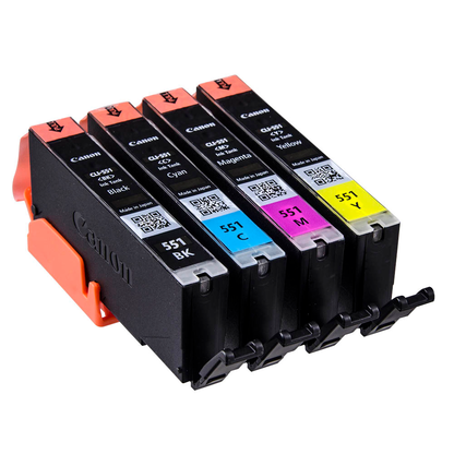 Artikelbild 5 für Canon CLI-551 BK/C/M/Y schwarz, cyan, magenta, gelb Druckerpatronen, 4er-Set, Artikelnummer 207437