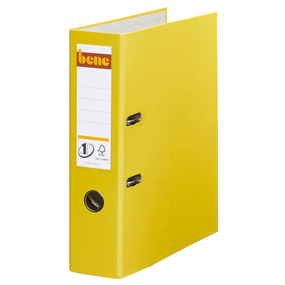 Artikelbild für bene No.1 Power Ordner gelb Kunststoff 8,0 cm DIN A4, 1 St., Artikelnummer 420034