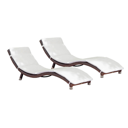 Artikelbild für Garden Pleasure Sonnenliegen CARACAS braun Aluminium 2 St., Artikelnummer 309969