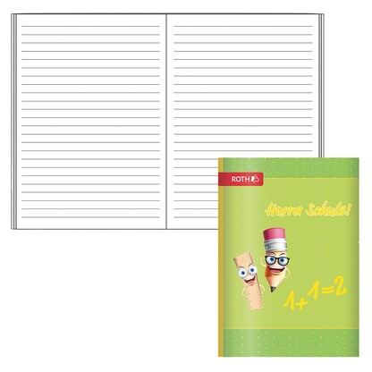 Artikelbild für ROTH Schulheft Hurra Schule Lineatur 51 liniert DIN A6 ohne Rand, 32 Blatt, 1 St., Artikelnummer 580666