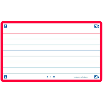 Artikelbild für OXFORD Karteikarten FLASH 2.0 DIN A7 weiß, rot liniert, 80 St., Artikelnummer 371516