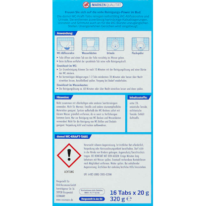 Artikelbild 4 für domol POWER WC-Tabs frisch, 16,0 St., Artikelnummer 742542