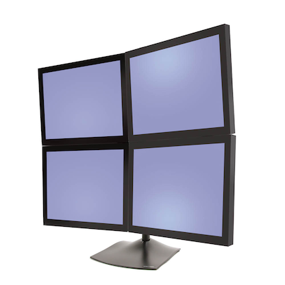 Artikelbild 2 für ergotron Monitor-Halterung DS100 33-324-200 schwarz für 4 Monitore, Tischständer, Artikelnummer 197140