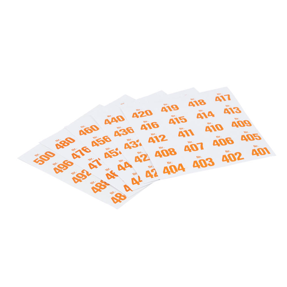 Artikelbild für WOLF & APPENZELLER Klebenummern Zahlen, orange 20,0 x 24,0 mm, 100 Etiketten, Artikelnummer 240903