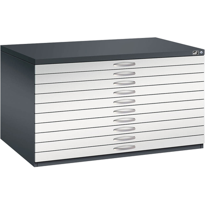 Artikelbild 4 für CP 7200 Planschrank schwarzgrau, lichtgrau 10 Schubladen 135,0 x 96,0 x 76,0 cm, 1 St., Artikelnummer 682601