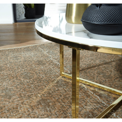 Artikelbild 6 für WOHNLING Couchtisch rund MDF-Platte marmor 80,0 x 80,0 x 36,0 cm, 1 St., Artikelnummer 439127