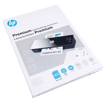 Artikelbild für HP Premium Laminierfolien glänzend für A3 125 micron, 50 St., Artikelnummer 423597