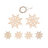 Artikelbild 1 für Rayher Deko-Anhänger Holz-Schneeflocken natur 6 St., Artikelnummer 628997