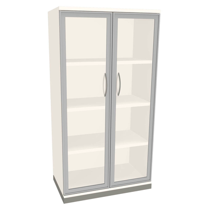 Artikelbild für fm Aktenschrank Sidney, 4260672331796 weiß, Acrylglas klar 3 Fachböden 80,0 x 44,2 x 151,7 cm, Artikelnummer 372522