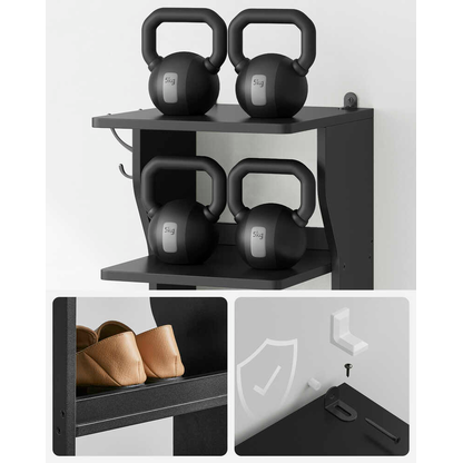 Artikelbild 6 für VASAGLE Schuhregal schwarz 26,4 x 30,0 x 110,4 cm, 1 St., Artikelnummer 760179