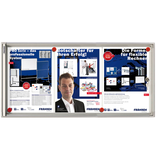 Artikelbild 1 für FRANKEN Schaukasten X-tra!Line silber 3x DIN A4 37,0 x 3,0 x 73,0 cm, 1 St., Artikelnummer 534026