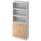Artikelbild 1 für HAMMERBACHER Regalschrank 7300 RE, V7300/W/E/RE eiche, weiß 80,0 x 42,0 x 200,4 cm, 1 St., Artikelnummer 867186