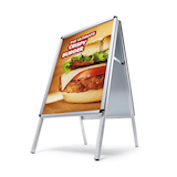 Artikelbild 1 für Showdown® Displays Kundenstopper silber DIN A1 2 Fächer 63,9 x 74,4 x 112,0 cm, 1 St., Artikelnummer 692602