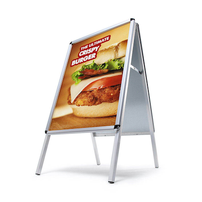 Artikelbild für Showdown® Displays Kundenstopper silber DIN A1 2 Fächer 63,9 x 74,4 x 112,0 cm, 1 St., Artikelnummer 692602