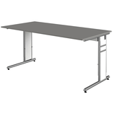 Artikelbild 1 für Kerkmann Priola höhenverstellbarer Schreibtisch grafit rechteckig, C-Fuß-Gestell silber 160,0 x 80,0 cm, Artikelnummer 449557