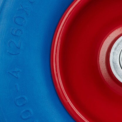 Artikelbild 5 für relaxdays Sackkarrenräder luftbereift blau, rot Stahl Felgen, Achse 2,0 cm, Artikelnummer 452361