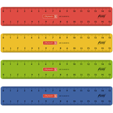 Artikelbild 1 für BRUNNEN Lineal 15,0 cm, rot, gelb, grün oder blau, Artikelnummer 498491