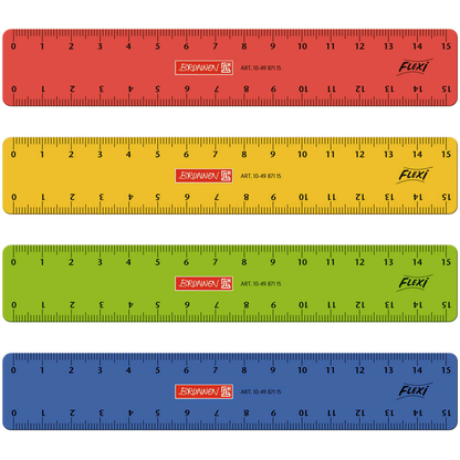 Artikelbild für BRUNNEN Lineal 15,0 cm, rot, gelb, grün oder blau, Artikelnummer 498491