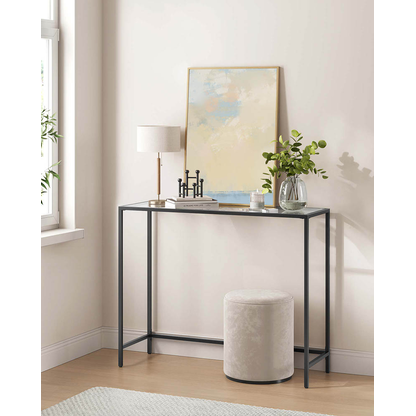 Artikelbild 4 für VASAGLE Konsolentisch rechteckig Glas schwarz 100,0 x 35,0 x 80,0 cm, 1 St., Artikelnummer 289559