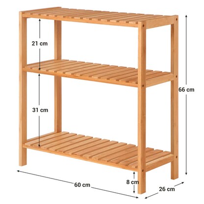 Artikelbild 2 für SONGMICS Badregal BCB33Y bambus 60,0 x 26,0 x 66,0 cm, Artikelnummer 760078