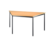 Artikelbild 1 für HAMMERBACHER Konferenztisch buche Trapezform, Vierkantrohr schwarz, 160,0 x 69,3 x 72,0 cm, Artikelnummer 528935