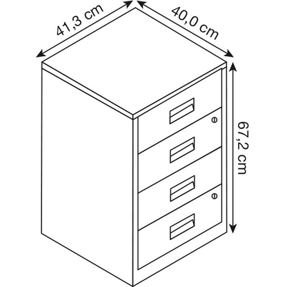 Artikelbild 2 für BISLEY Home Standcontainer schwarz 4 Auszüge Kunststoff-Muldengriff schwarz 41,3 x 40,0 x 67,2 cm, Artikelnummer 728717