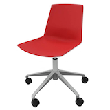 Artikelbild 1 für Quadrifoglio Besucherstuhl Clue OCLUEA01 BA B01/018 rot, weiß Stoff, 1 St., Artikelnummer 320063