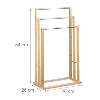 Artikelbild 5 für relaxdays Handtuchständer braun/silber, 1 St., Artikelnummer 400362