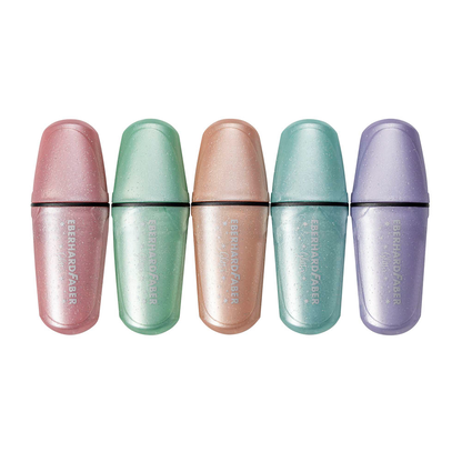 Artikelbild 2 für EBERHARD FABER Glitzer pastell Mini Textmarker farbsortiert, 5 St., Artikelnummer 749543