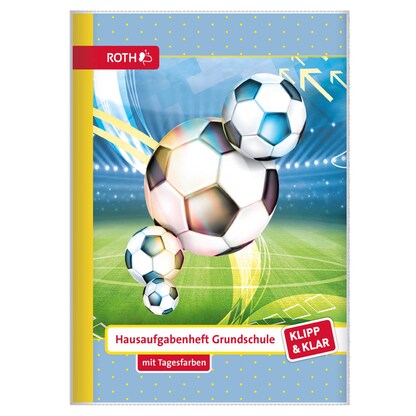 Artikelbild 2 für ROTH Hausaufgabenheft Fußball Klipp & Klar liniert DIN A5 ohne Rand, 96 Blatt, 1 St., Artikelnummer 580679