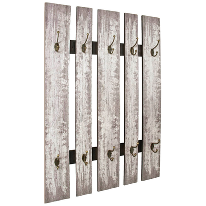 Artikelbild für HAKU Möbel Wandgarderobe 32950 grau Holz 10 Haken 65,0 x 100,0 cm, Artikelnummer 552343